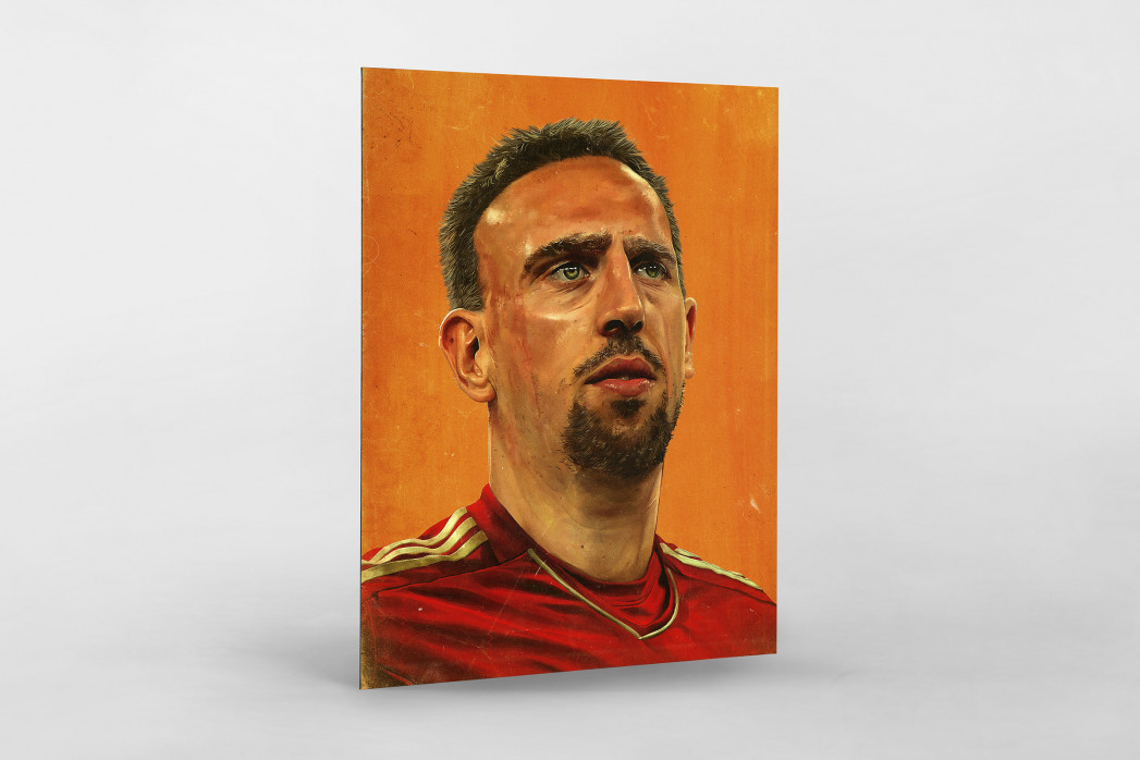 Franck Ribéry als auf Alu-Dibond kaschierter Fotoabzug