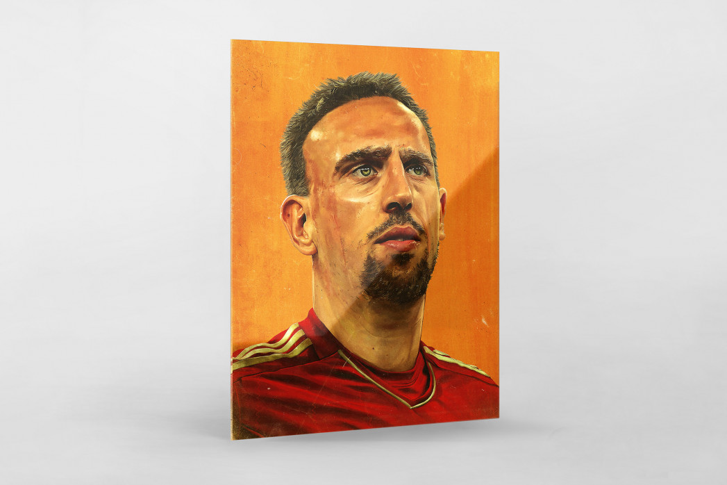 Franck Ribéry als Direktdruck auf Alu-Dibond hinter Acrylglas