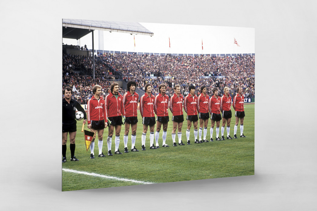 Frankfurt im Pokalfinale 1981 als auf Alu-Dibond kaschierter Fotoabzug