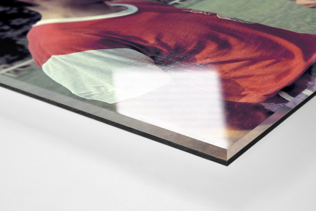 Ducke und Buschner als Direktdruck auf Alu-Dibond hinter Acrylglas (Detail)