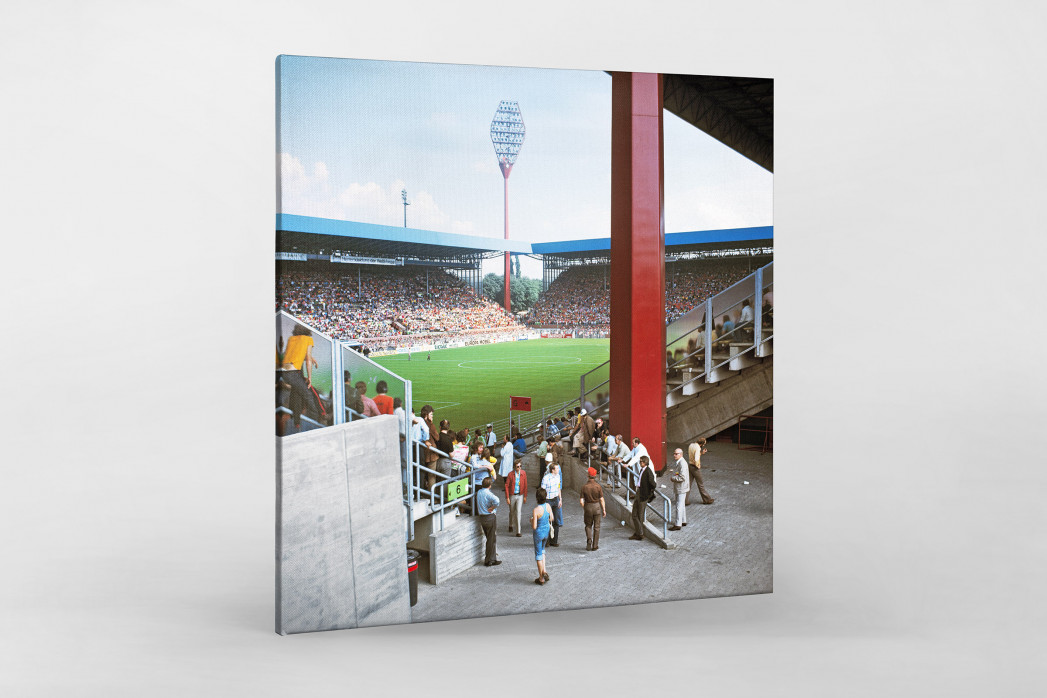 Westfalenstadion 1974 als Leinwand auf Keilrahmen gezogen