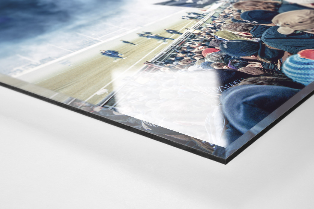 Köpfe der Gegengerade als Direktdruck auf Alu-Dibond hinter Acrylglas (Detail)
