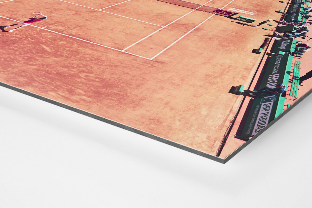 Tennis mit Aussicht als auf Alu-Dibond kaschierter Fotoabzug (Detail)