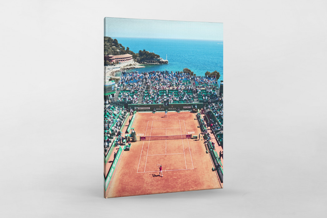 Tennis mit Aussicht als Leinwand auf Keilrahmen gezogen