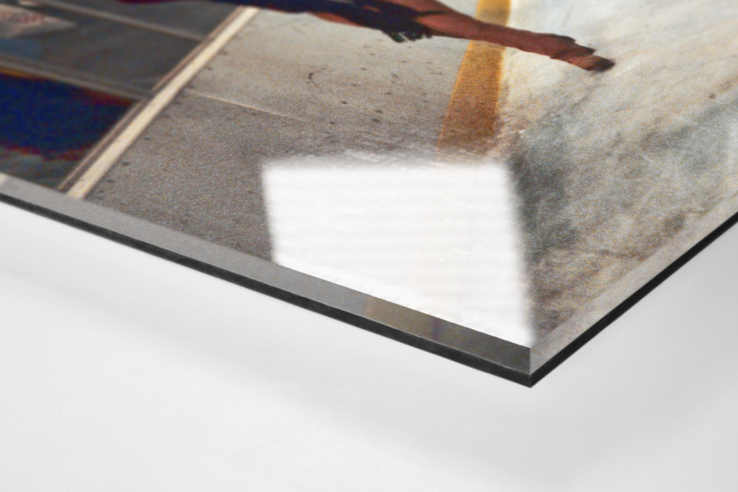 Jubel nach dem "Miracle On Ice" als Direktdruck auf Alu-Dibond hinter Acrylglas (Detail)