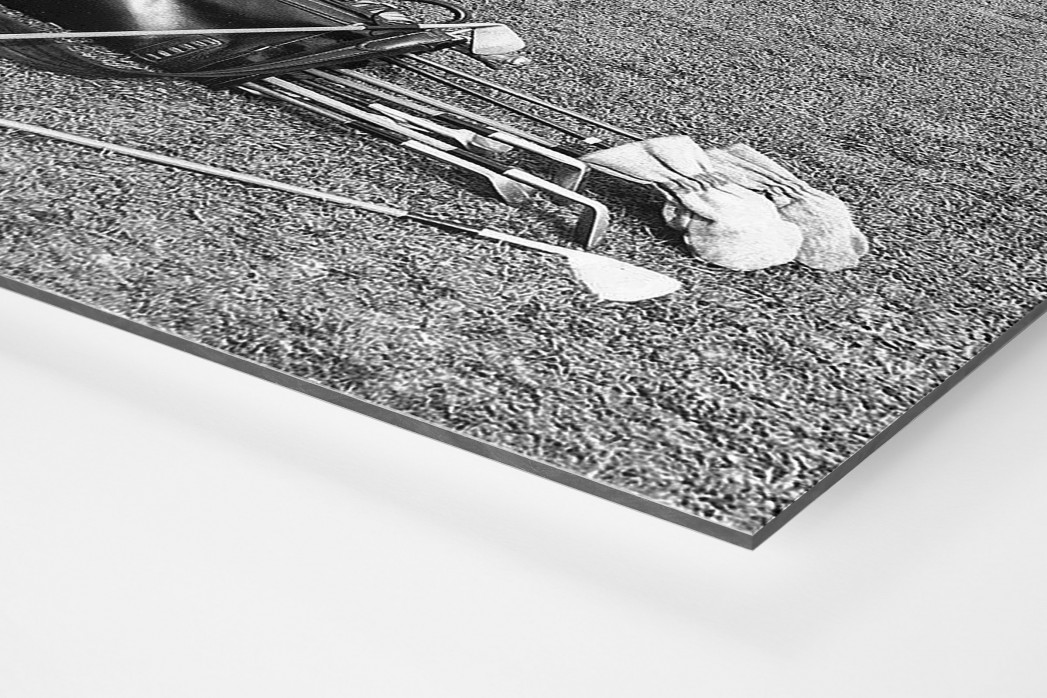 Abschlagtraining als auf Alu-Dibond kaschierter Fotoabzug (Detail)