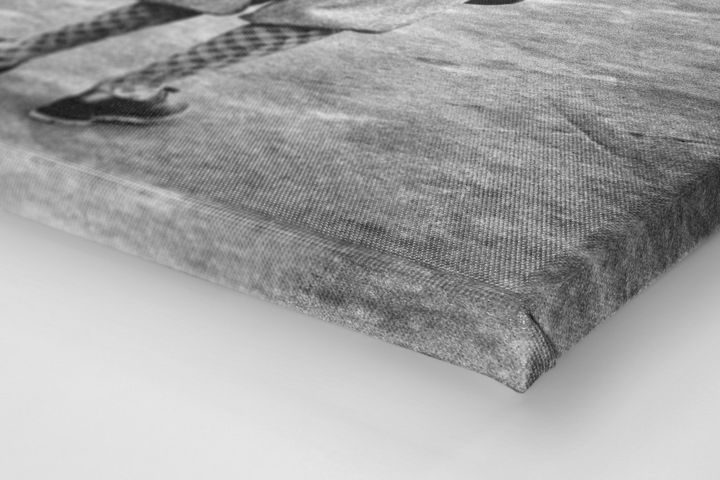 Golferin in Knickerbocker als Leinwand auf Keilrahmen gezogen (Detail)