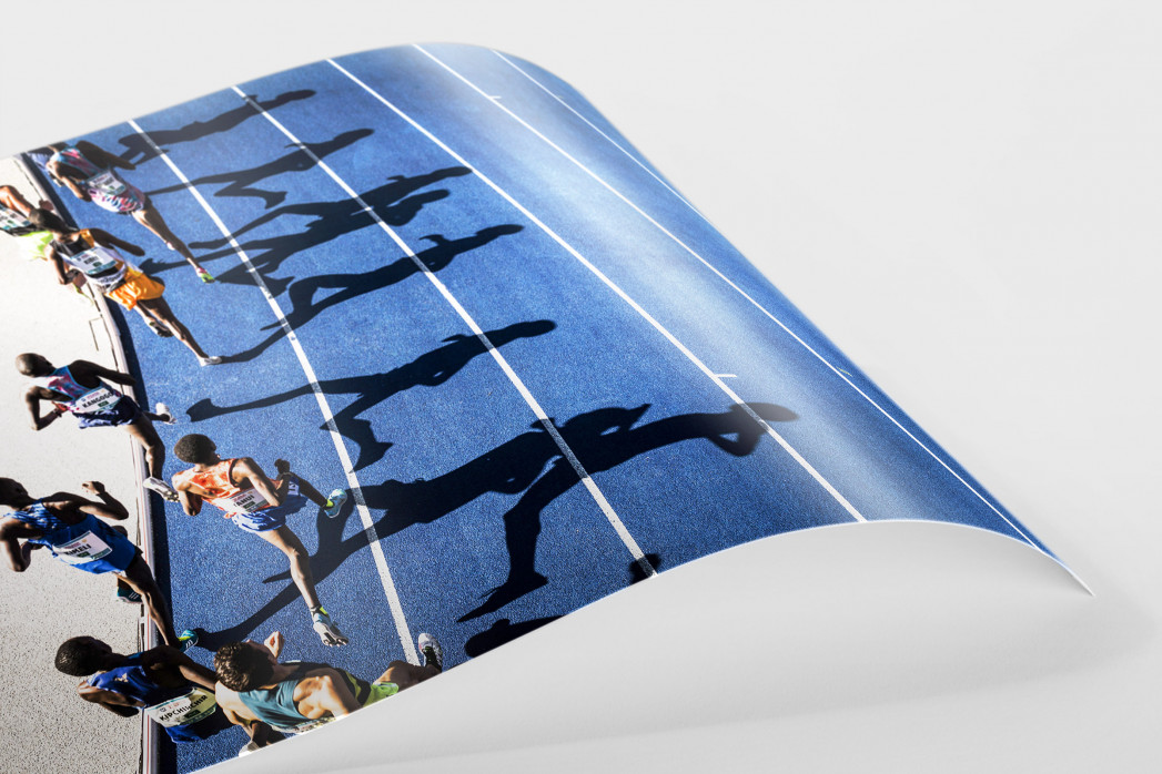 Momentaufnahme 5000m Lauf als FineArt-Print