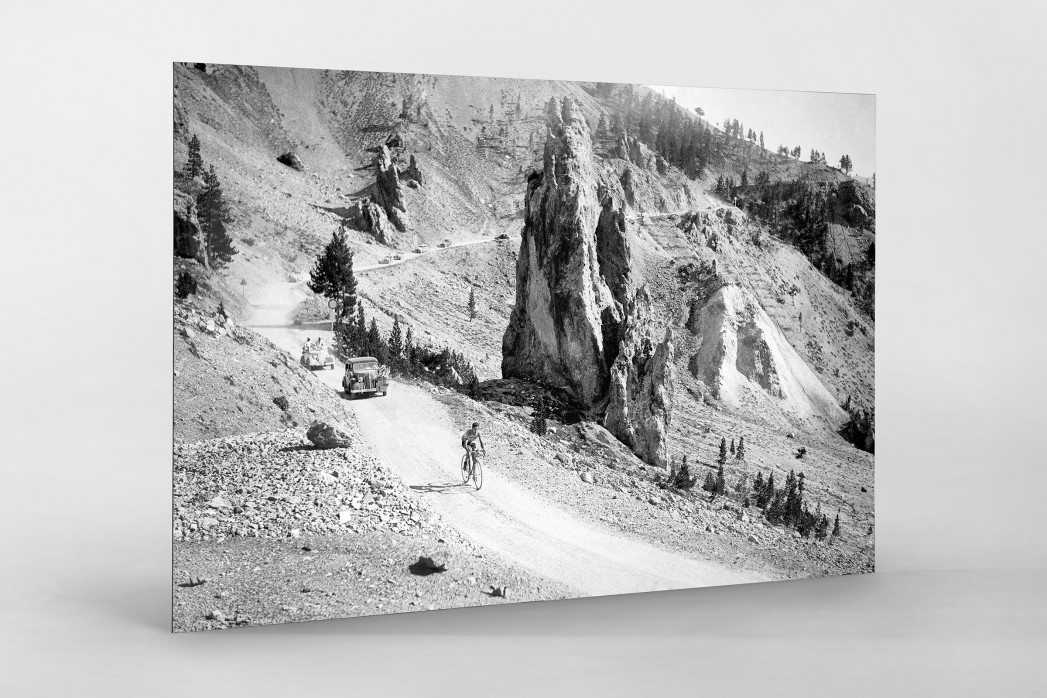 Am Col d'Izoard bei der Tour 1938 als auf Alu-Dibond kaschierter Fotoabzug