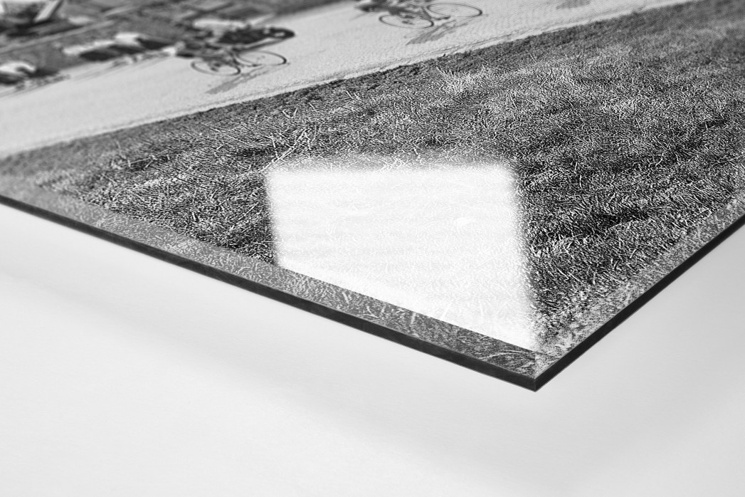 Vorbei am Friedhof bei Lüttich-Bastogne-Lüttich als Direktdruck auf Alu-Dibond hinter Acrylglas (Detail)