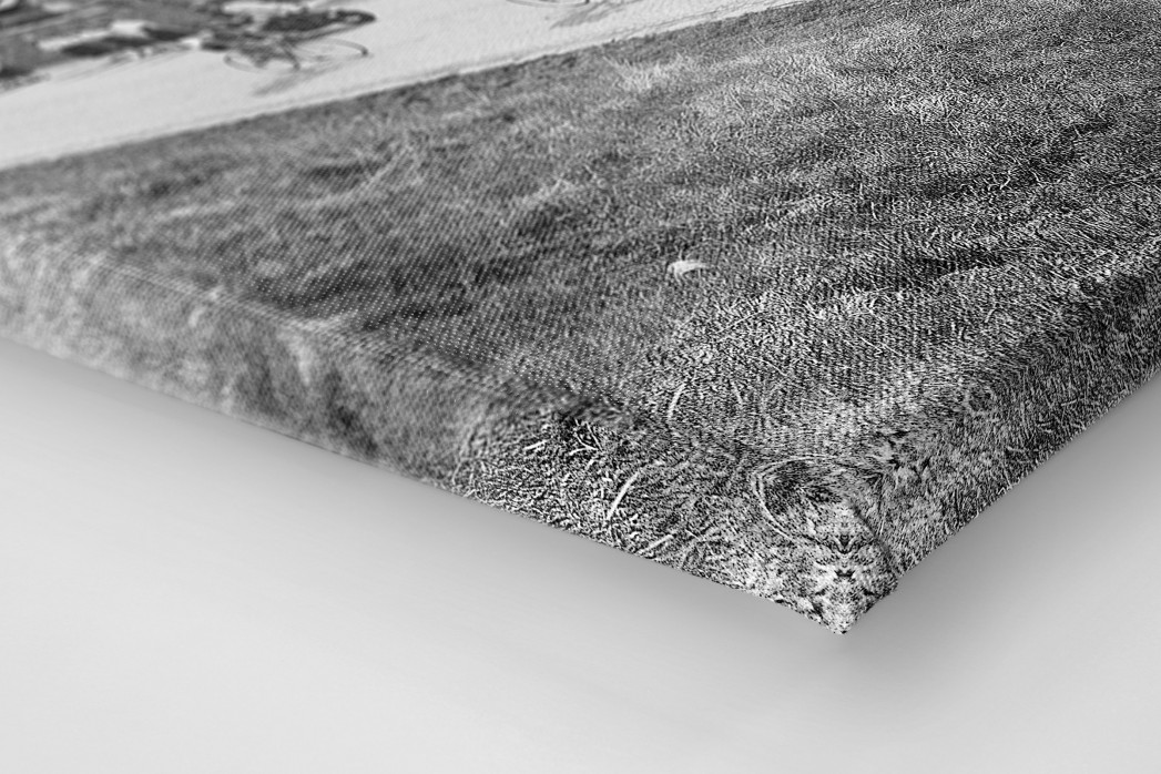 Vorbei am Friedhof bei Lüttich-Bastogne-Lüttich als Leinwand auf Keilrahmen gezogen (Detail)