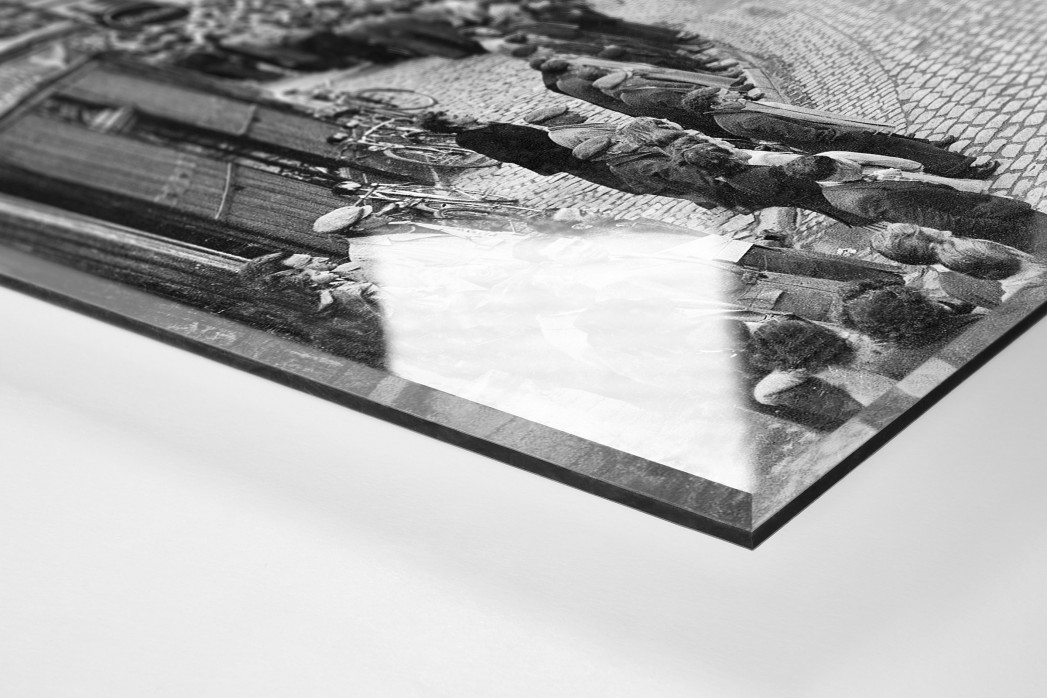 Kurve bei Paris-Roubaix als Direktdruck auf Alu-Dibond hinter Acrylglas (Detail)