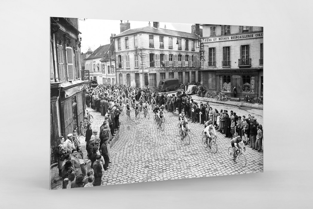 Kurve bei Paris-Roubaix als Direktdruck auf Alu-Dibond hinter Acrylglas