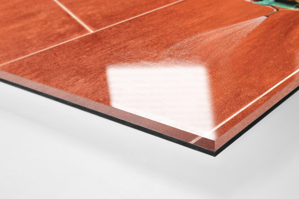 Bewässerung als Direktdruck auf Alu-Dibond hinter Acrylglas (Detail)