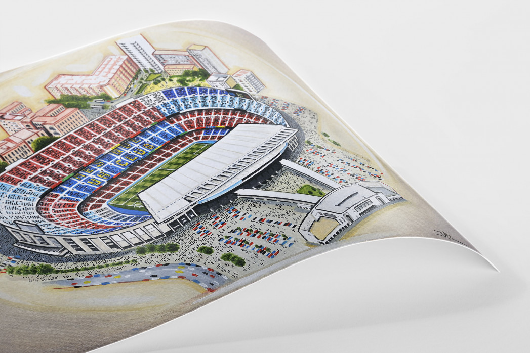 Stadia Art: Camp Nou als Poster