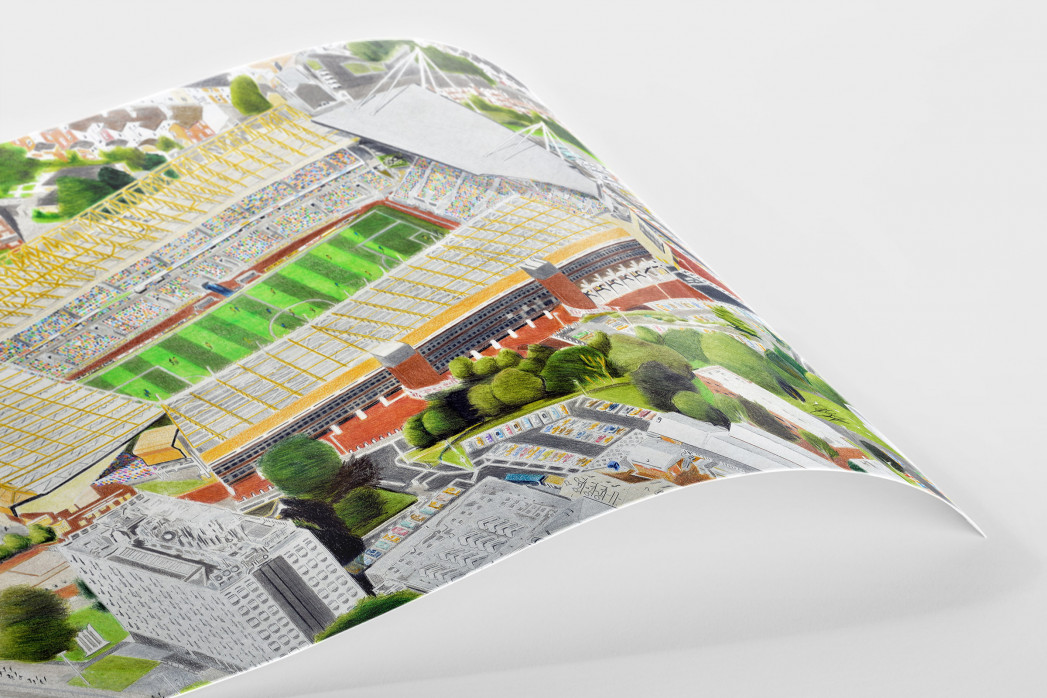 Stadia Art: Molineux Stadium als Poster