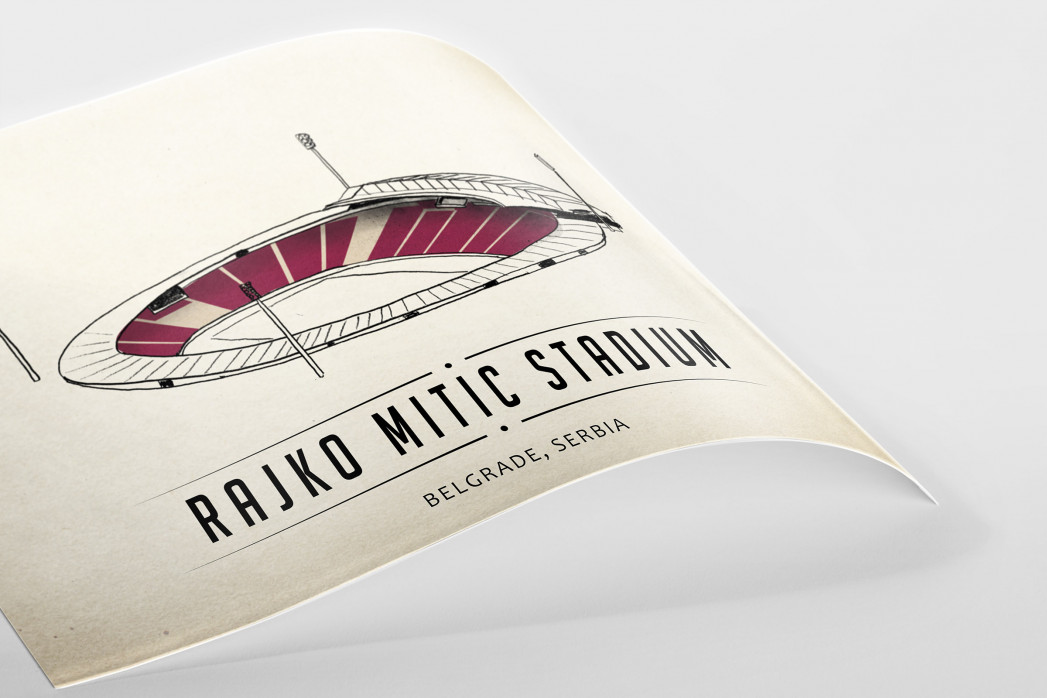 World Of Stadiums: Rajko Mitić Stadium als Poster