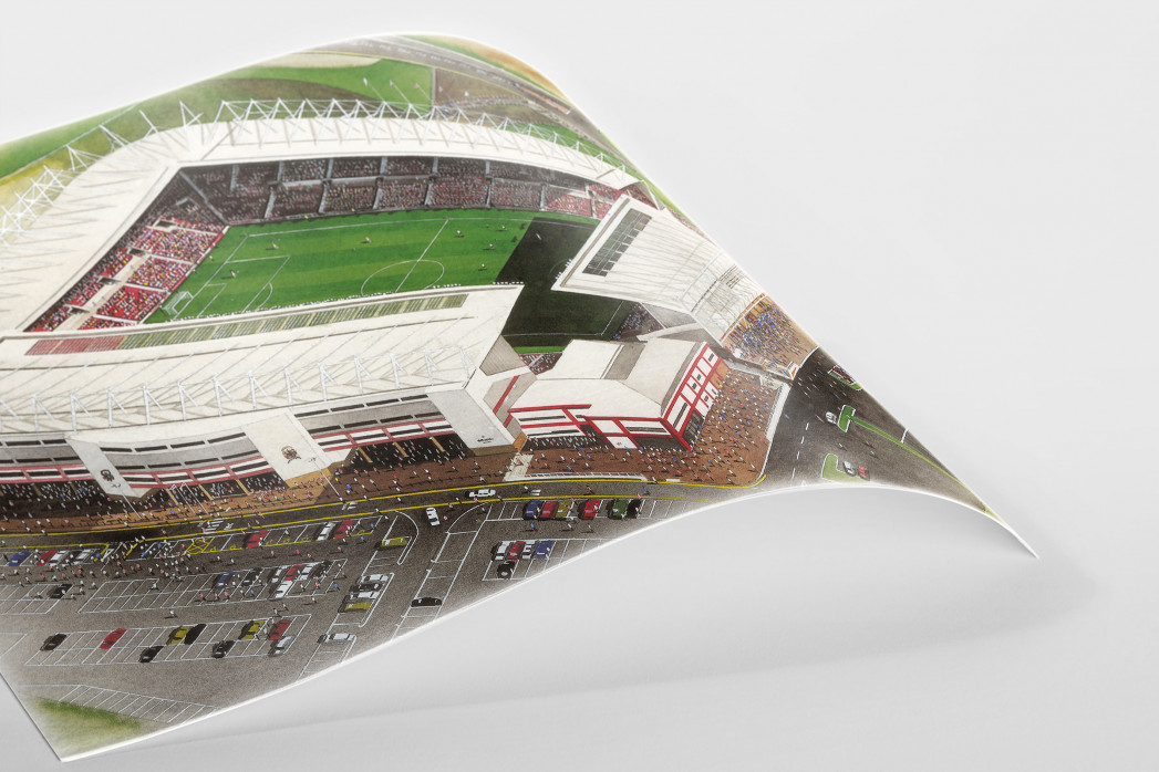 Stadia Art: Britannia Stadium als Poster