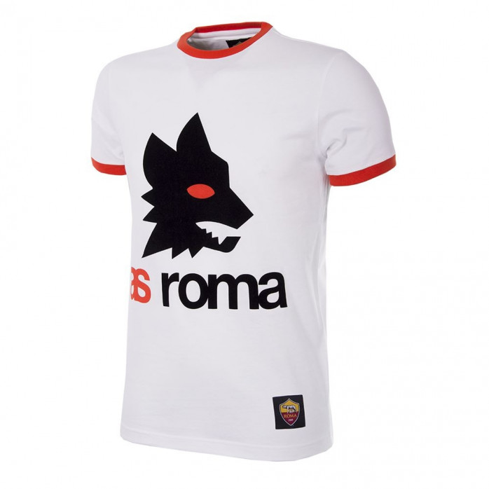 As Roma Retro Logo T Shirt White