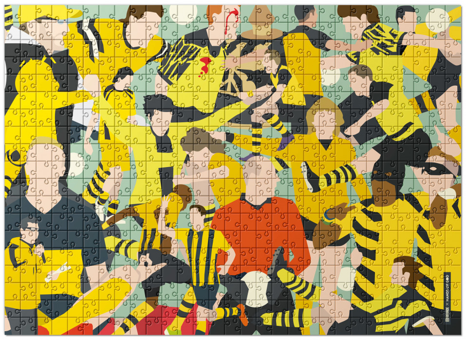 Puzzle: Dortmund Clash - Design: HANDS OF GOD mit 192, 551 und 1.500 Teilen
