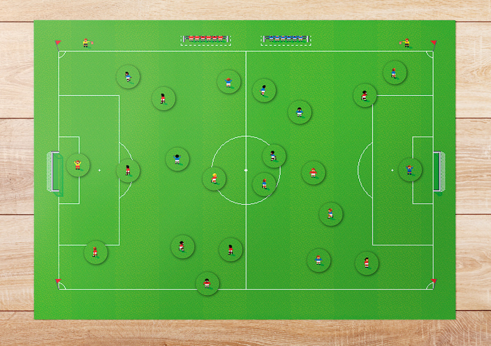 Magnet- / Taktiktafel: Sensible Soccer Look - 11FREUNDE SHOP