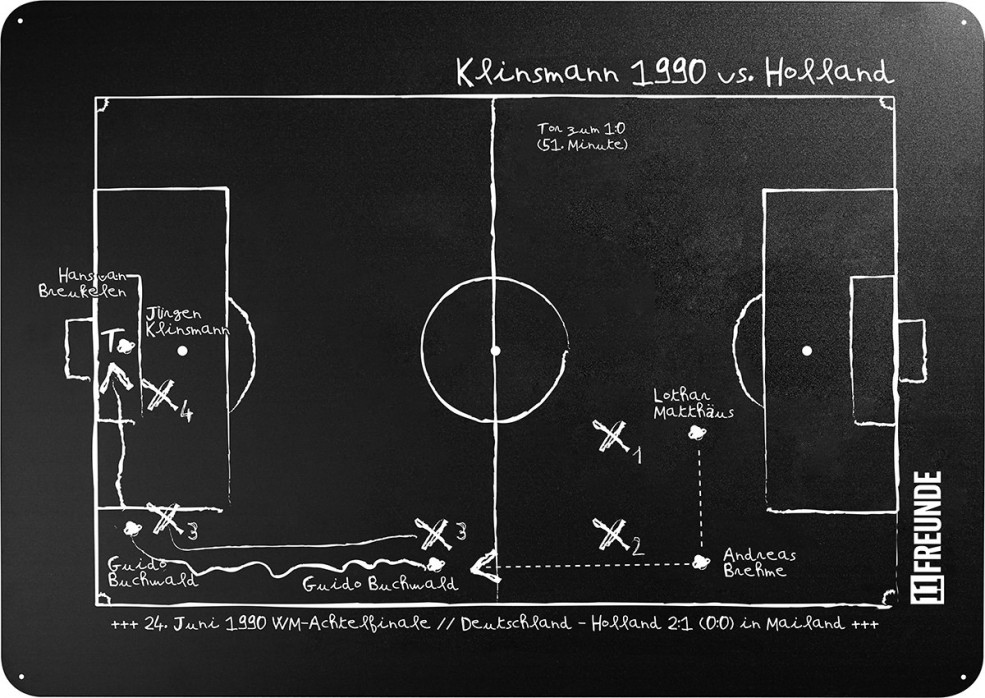 Magnettafel: Klinsmann 1990 - 11FREUNDE SHOP