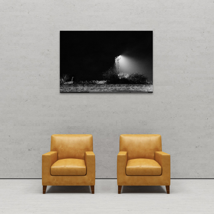 Flutlichtmast Cliftonhill Stadium - 11FREUNDE SHOP - Albion Rovers - Fußball Foto als Wandbild