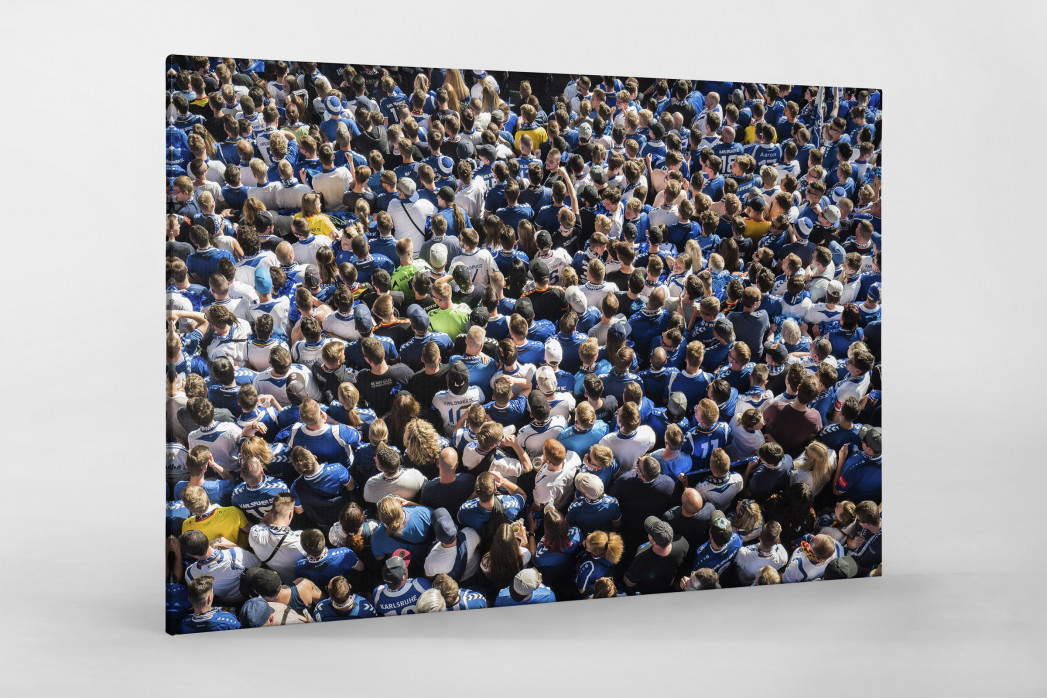 Fanblock im Wildparkstadion - Karlsruher SC - KSC Wandbild Fußball Foto