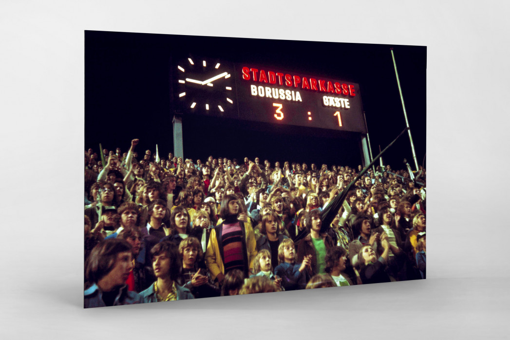 Anzeigetafel auf dem Bökelberg 1974 - Wandbild Borussia Mönchengladbach