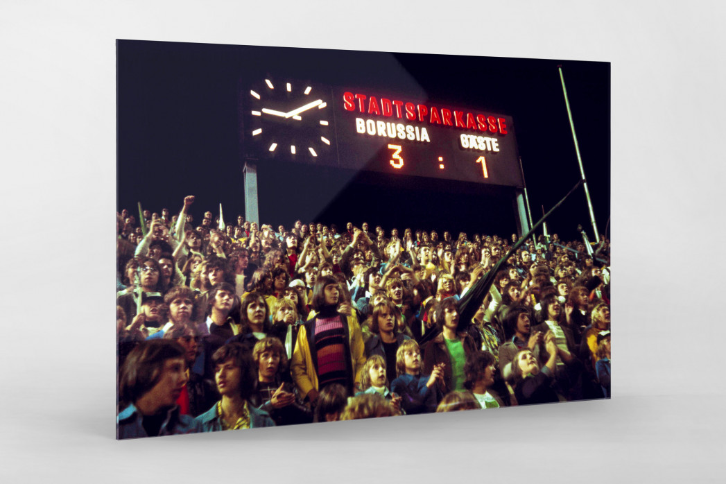 Anzeigetafel auf dem Bökelberg 1974 - Wandbild Borussia Mönchengladbach