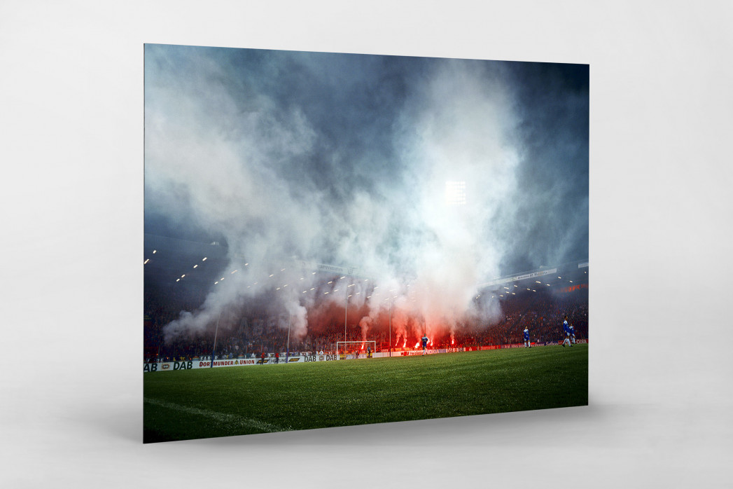 Bochumer Bengalos (Farbe) - VfL Bochum Foto von Christoph Buckstegen als Wandbild