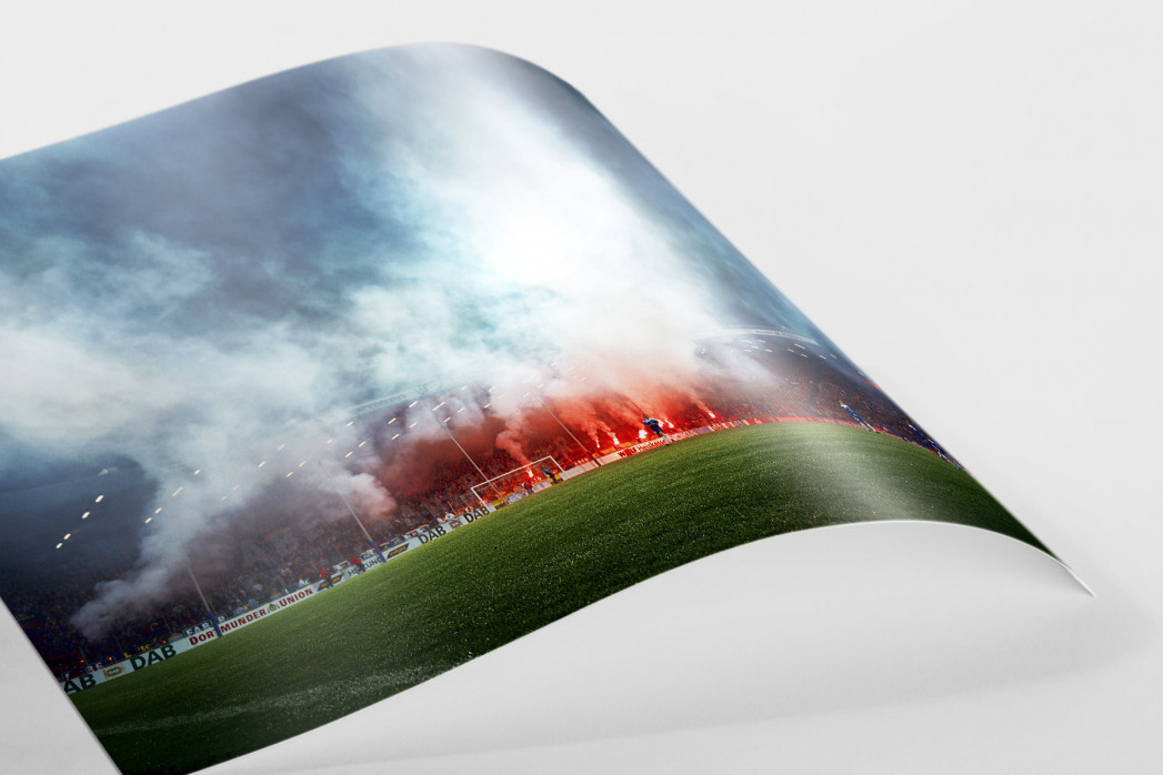 Bochumer Bengalos (Farbe) - VfL Bochum Foto von Christoph Buckstegen als Wandbild