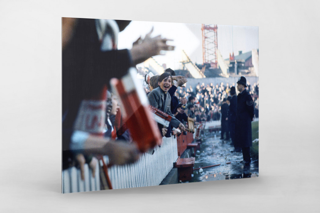 Fans im Old Trafford 1964 - Manchester United Fans Wandbild