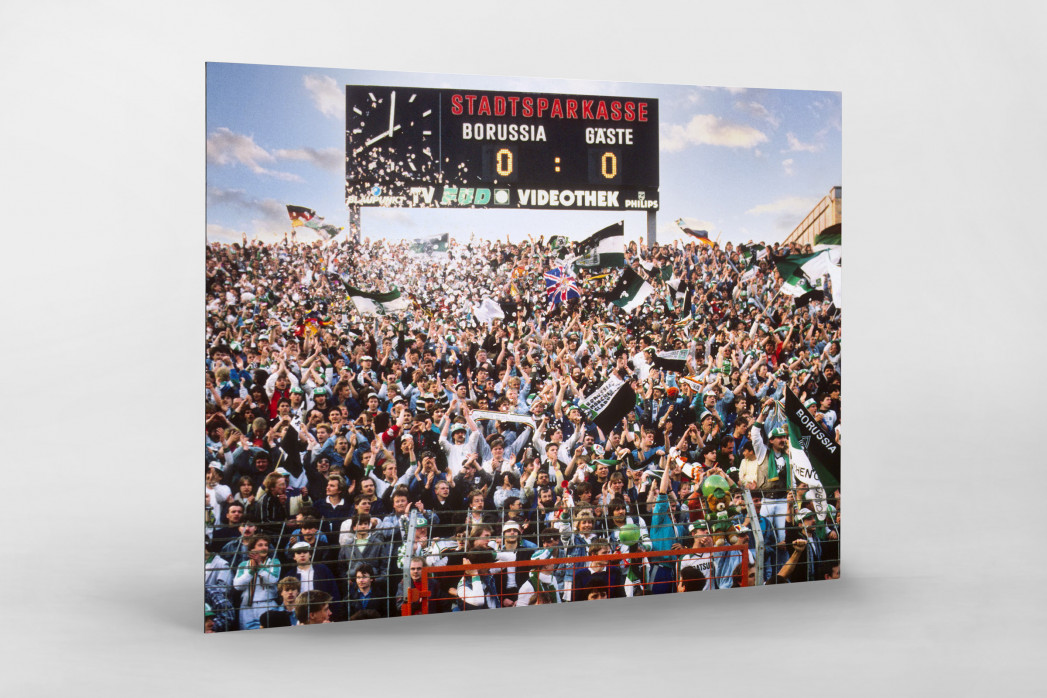 Gladbacher Fankurve 1988 - Borussia Mönchengladbach Wandbild Bökelberg