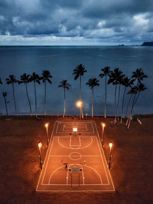 Basketball Court in Hawaii - Wandbild