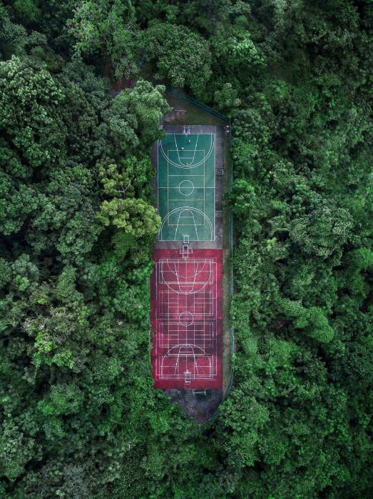 Basketball Courts in Singapur - Sébastien Nagy Wandbild