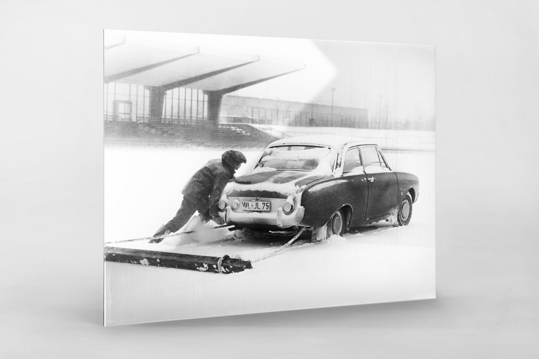 Schneeschieben am Millerntor 1968 - Wandbild