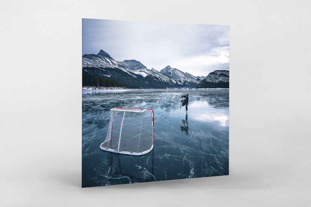 Wandbild: Eishockey in den Bergen von Alberta (2)