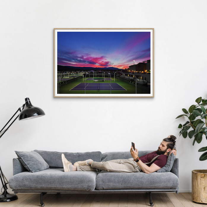 Trainingsplätze unter Abendhimmel - Sport Fotografien als Wandbilder - Tennis Foto - NoSports Magazin 