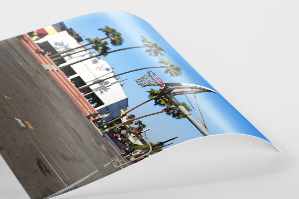 Basketballplatz in Venice Beach - Streetball Court Foto als Wandbild