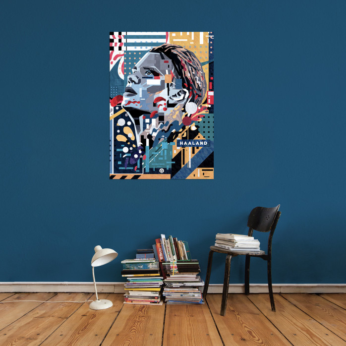 Erling by Nicholas Chuan - Collage Design Poster Erling Haaland