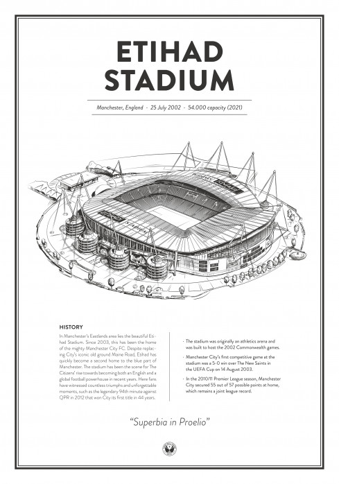 Stadium Posters by Fans Will Know: Manchester (City)