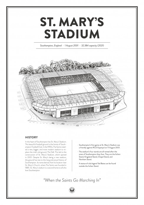 Stadium Posters by Fans Will Know: Southampton