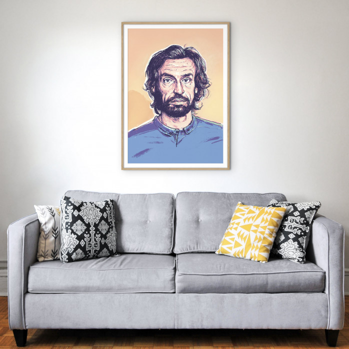 Andrea by Ronny Heimann - Illustration von Andrea Pirlo als Poster