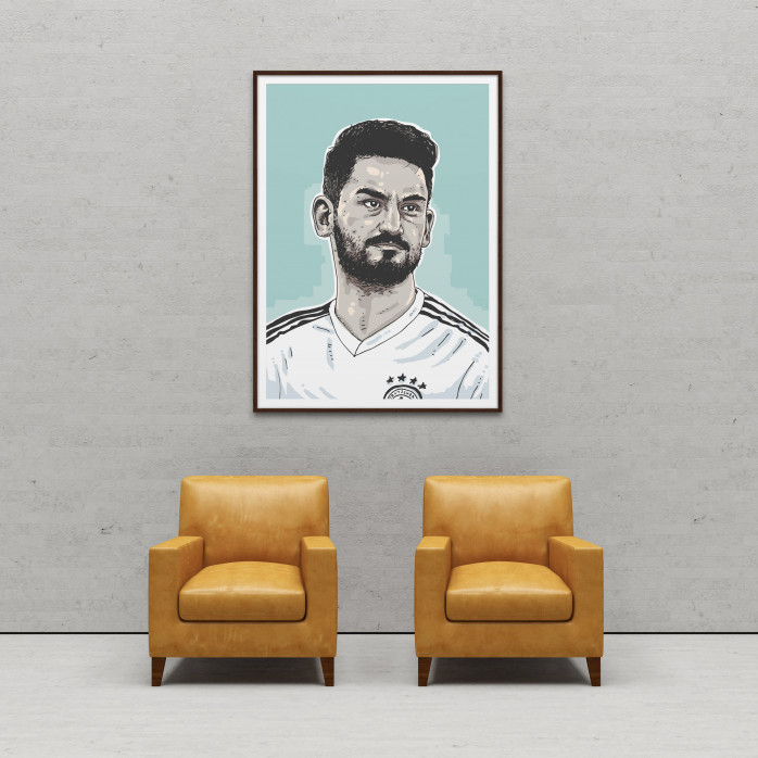 Ilkay by Ronny Heimann - Poster - Illustration aus dem Tschutti Heftli zur WM 2018