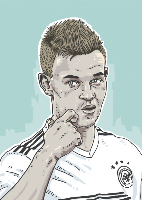 Joshua by Ronny Heimann - Poster - Illustration aus dem Tschutti Heftli zur WM 2018