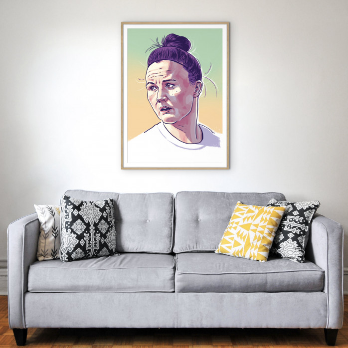 Marina by Ronny Heimann - Poster - Illustration aus dem Tschutti Heftli zur Frauenfußball-EM 2022
