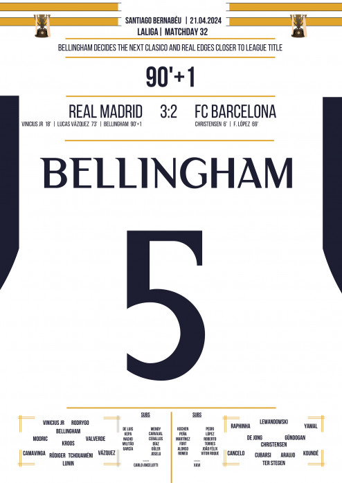 Bellingham vs. Barcelona - Jude did it again! Real Madrid gewinnt den Clasico am 21. April 2024