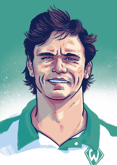 Wynton Rufer -  Helden der Liga 1990er Jahre - illustriert von Ronny Heimann
