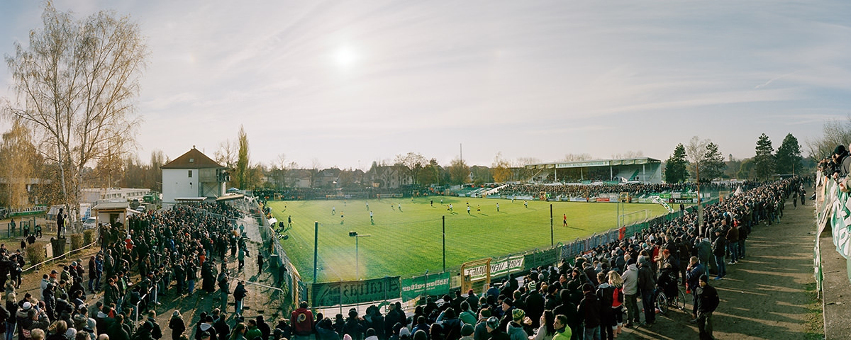 Leipzig (Chemie) - Alfred-Kunze-Sportpark - BSG Chemie Leipzig - Stadionfoto Panorama Fußball
